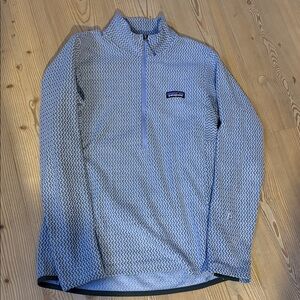 Patagonia Light Blue Geometric Fleece
